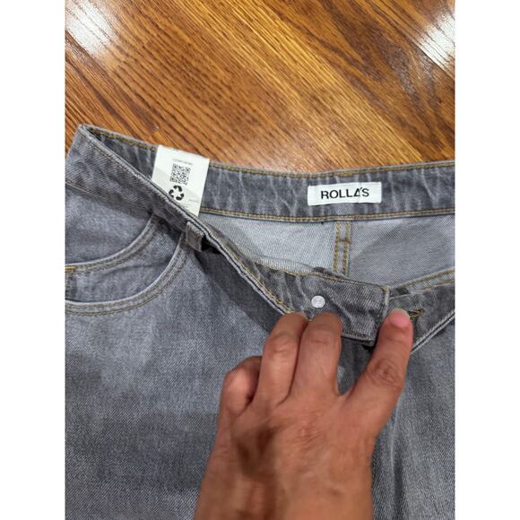 Rolla’s Heidi High-Rise Wide-Leg Jeans Gray Denim Retro 70s Style Pants Size 29 - Picture 4 of 13
